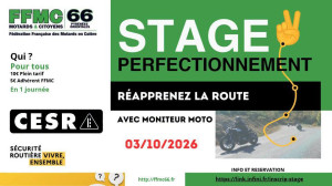 Stage de perfectionnement à la conduite sur route avec la FFMC 66